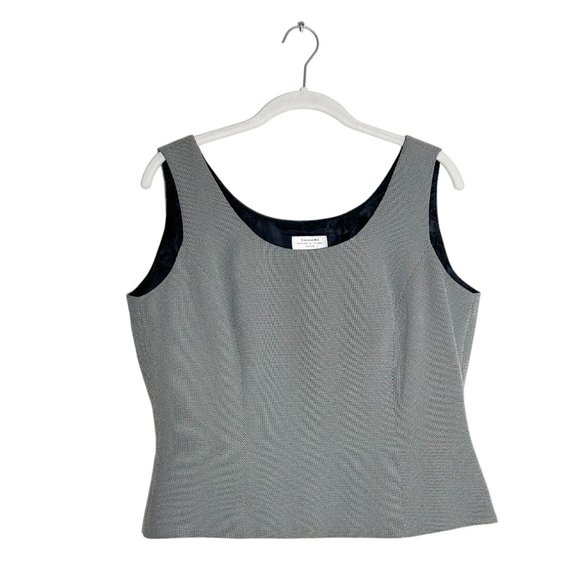 Tahari Arthur S. Levine Petite Women's Sleeveless Suiting Top in Gray - Sz  10P - Picture 1 of 4